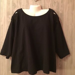 6TH&LN Cut Out Shoulder Sweatshirt Top Size 26/28